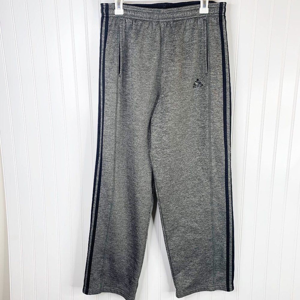 Adidas Men's Gray Side Stripe Sweatpants Size Large/Medium